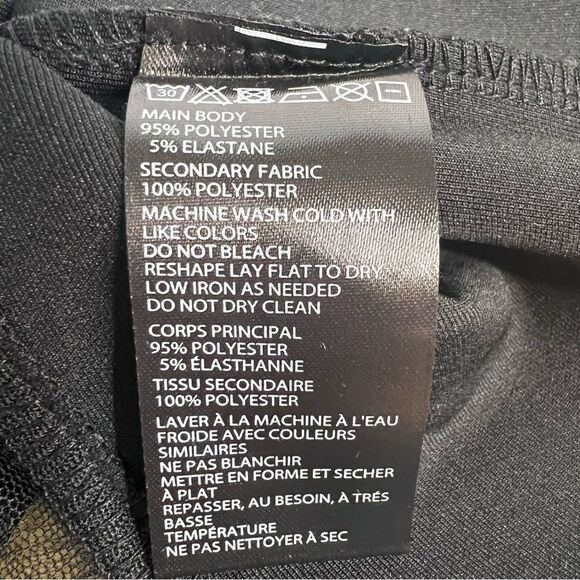 Silence + Noise Crop Top Womens Large Black Sleeveless Mesh Stretch Party - Picture 6 of 6